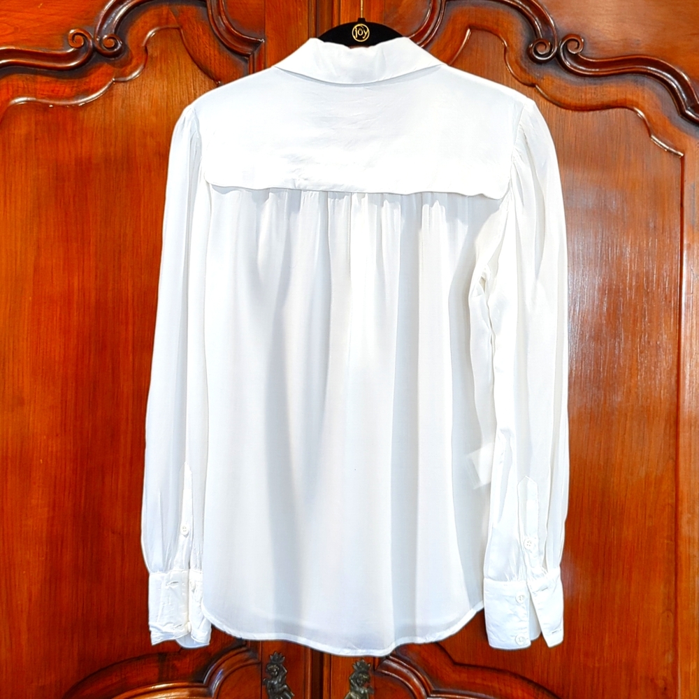 White Bcbgeneration Blouse With Soft Epaulette-Li… - image 2